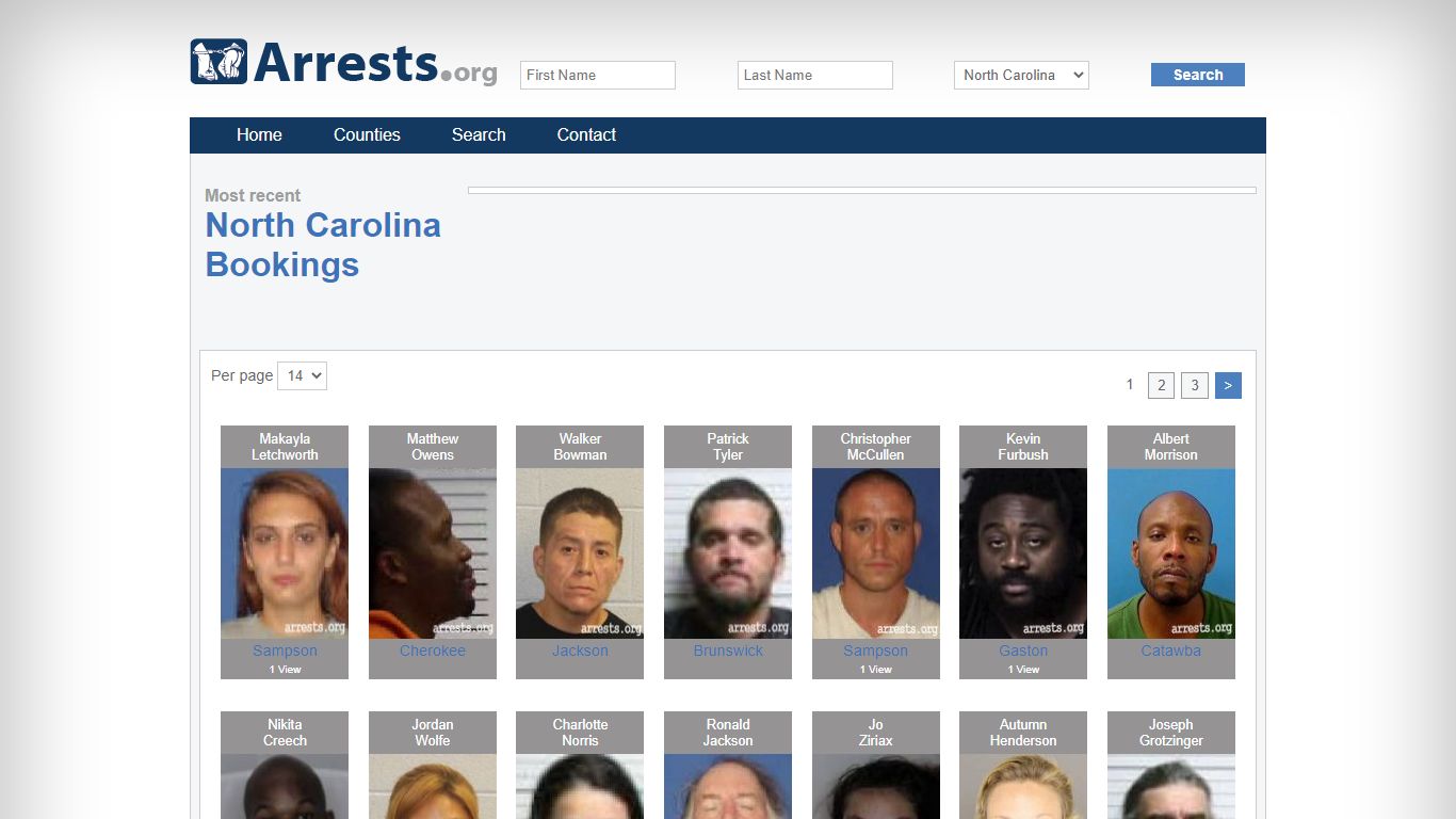 North Carolina Arrests and Inmate Search