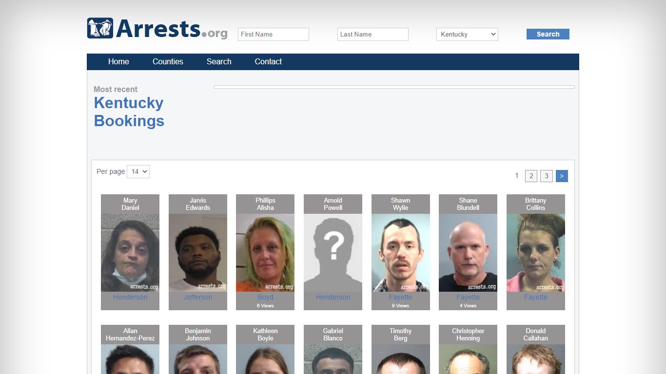 Kentucky Arrests and Inmate Search